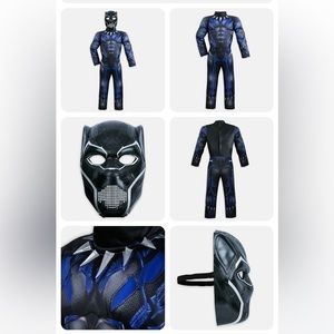 Disney Parks Black Panther COMPLETE SET LIGHT UP padded Mask size 7/8, 9/10